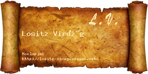 Lositz Virág névjegykártya